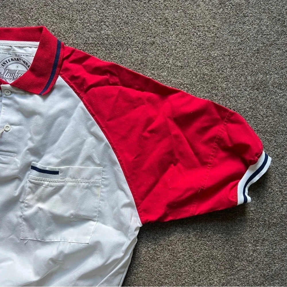 Vintage Claybrooke Colorblock Raglan‎ Short Sleeve Retro Golf Polo Shirt Men’s M_7